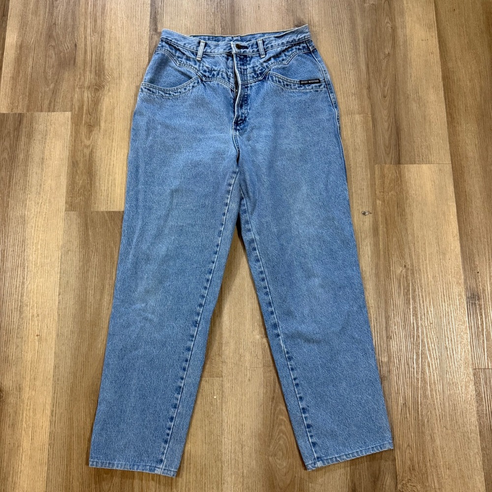 Vintage Rocky Mountain High Waist Western Jeans Medium Wash Size 15/16 USA Made
